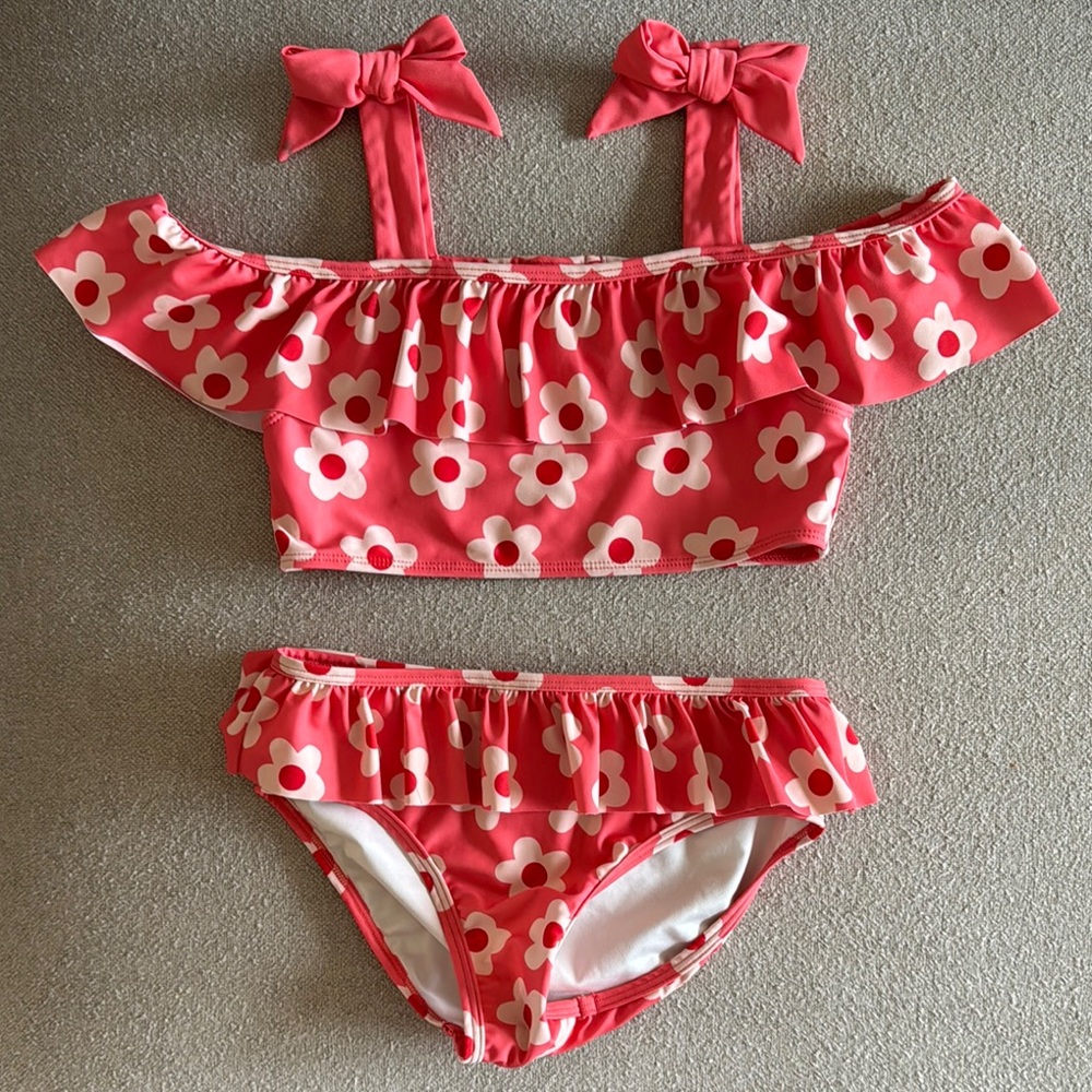 NWOT Tucker + Tate Floral Off-Shoulder Bikini Set